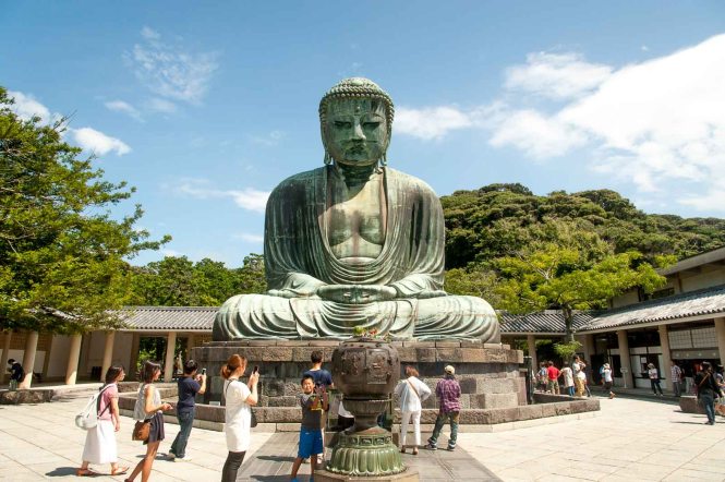 Daibutsu (giant Buddha) at Kōtoku-in Temple in Kamakura, home of the 2020 Summer Japan Olympic sailing events